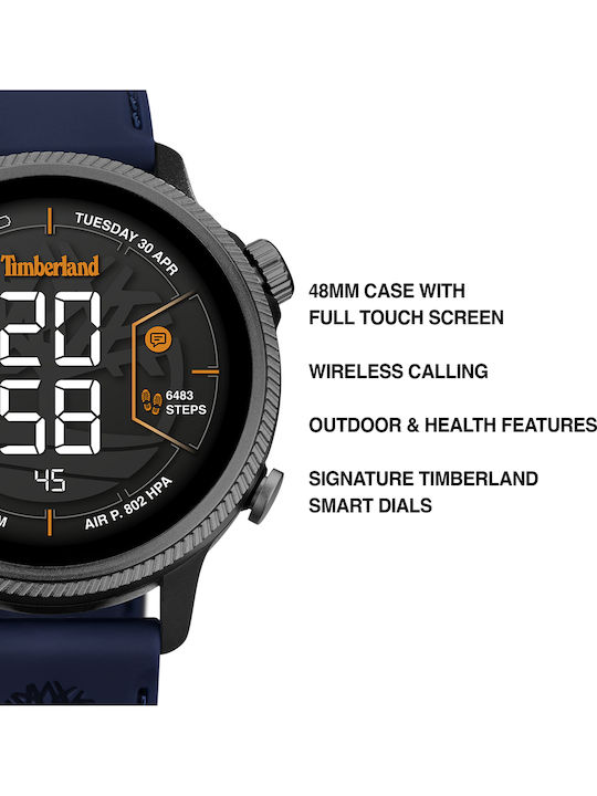 Timberland Digital Herrenuhr 48mm Batterie mit Lederriemen