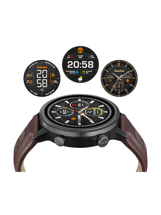 Timberland Digital Herrenuhr 48mm Batterie mit Lederriemen