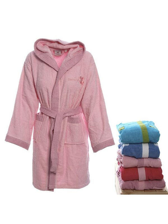 Sunshine Halat de baie pentru copii Pink cu glugă