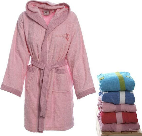 Sunshine Halat de baie pentru copii Pink cu glugă