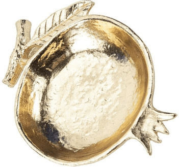 Decorative Polyresin Gold Platter 18.5x17x4cm