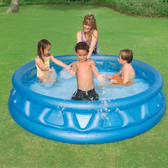Aufblasbares Schwimmbecken 199 x 41 cm 790 Liter Wasservolumen Robustes PVC Garten Blau