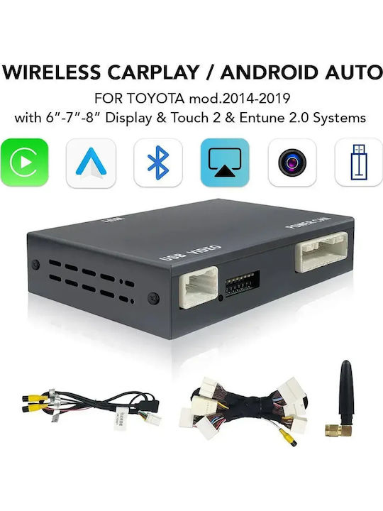 Digital IQ Car Audio System for Toyota Corolla / C-HR / Yaris / Verso / Auris / Avensis / Hilux / 4-Runner / Prius / RAV 4 / Highlander / Avalon / Sequoia / Tundra / Sienna / Tacoma / Land Cruiser / Camry / Alphard / Fortuner 2014-2019 (Bluetooth/USB/AUX/WiFi/GPS/Apple CarPlay/Android Auto) with 6" Touch Screen DIGITAL IQ TY 280_CPA