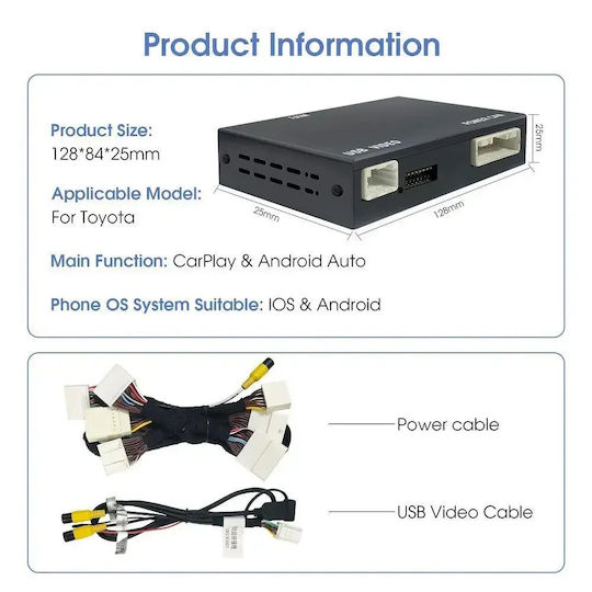 Digital IQ Ηχοσύστημα Αυτοκινήτου για Toyota Corolla / C-HR / Yaris / Verso / Auris / Avensis / Hilux / 4-Runner / Prius / RAV 4 / Highlander / Avalon / Sequoia / Tundra / Sienna / Tacoma / Land Cruiser / Camry / Alphard / Fortuner 2014-2019 (Bluetooth/USB/AUX/WiFi/GPS/Apple-Carplay/Android-Auto) με Οθόνη Αφής 6"