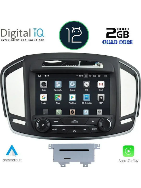 Digital IQ Auto-Audiosysteme für Opel Insignia 2013-2018 Bluetooth USB Eingebautes Wi-Fi GPS Apple CarPlay Android Auto mit Touchscreen 8 Zoll