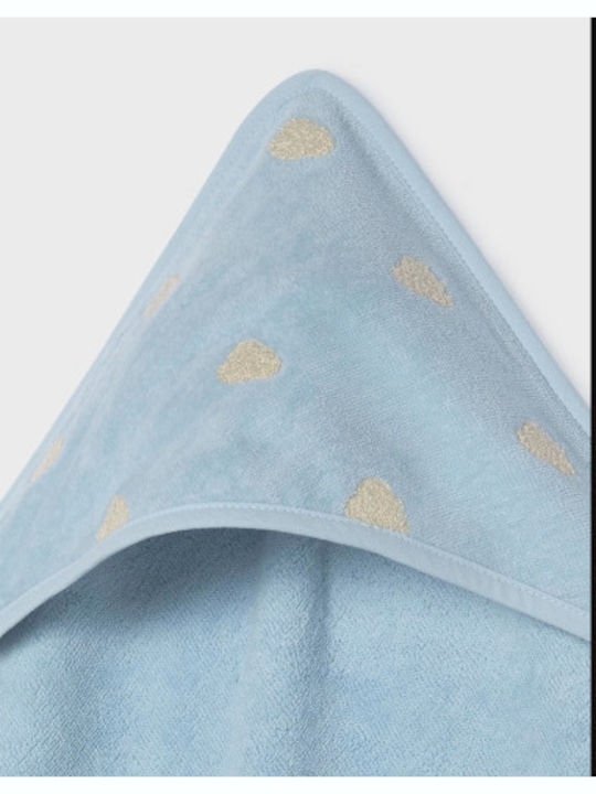 Mayoral Baby Bademantel mit Kapuze Hellblau