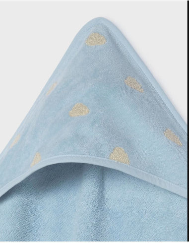 Mayoral Baby Bademantel mit Kapuze Hellblau