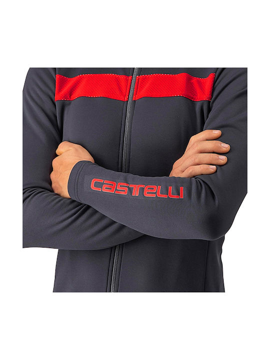 Castelli Tricou De Ciclism Mânecă Lungă Pentru Bărbați Gri