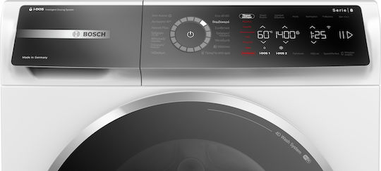 Bosch Πλυντήριο Ρούχων 10kg με Τεχνολογία Ατμού 1400 Στροφών Iron Assist WGB254A1GR