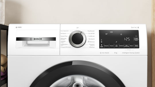 Bosch Πλυντήριο Ρούχων 9kg με Τεχνολογία Ατμού 1400 Στροφών Iron Assist WGG244FCGR