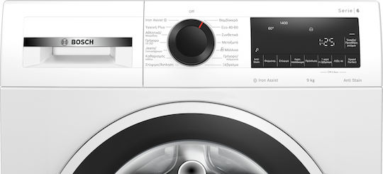 Bosch Πλυντήριο Ρούχων 9kg με Τεχνολογία Ατμού 1400 Στροφών Iron Assist WGG244ZEGR