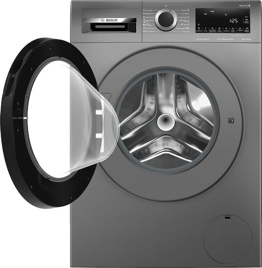 Bosch Mașină de Spălat Rufe 9kg cu Tehnologie cu Abur 1400 Rotiri Asistență Fier Inox WGG244ZREU