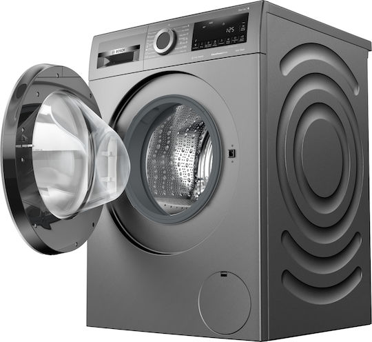 Bosch Mașină de Spălat Rufe 9kg cu Tehnologie cu Abur 1400 Rotiri Asistență Fier Inox WGG244ZREU