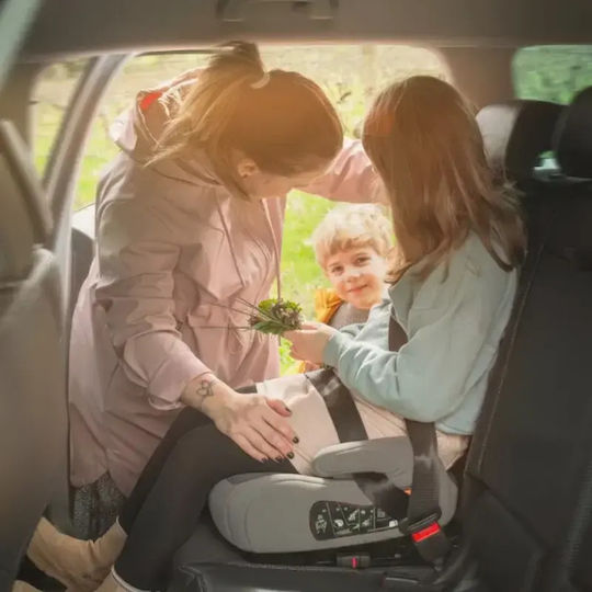 Petite & Mars Optimus Pro Scaun de Mașină pentru Copii Booster i-Size cu Isofix Bej 22-36 kg