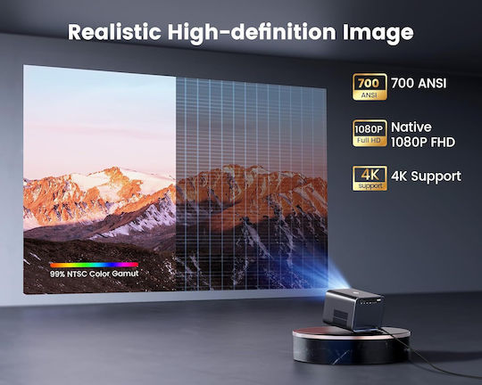 Wimius K9 Mini Projector LCD Full HD with Wi-Fi and Built-in Speakers