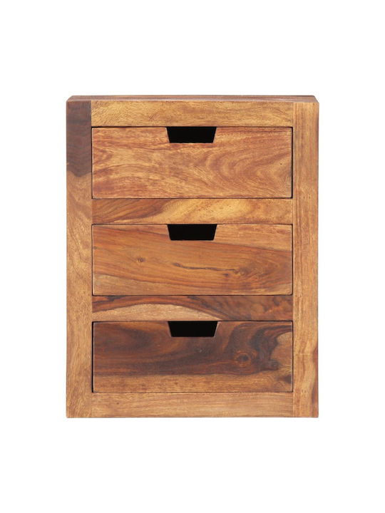 Wooden Beige Bedside Table 40x30x50cm