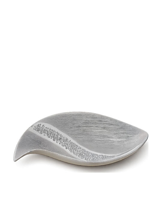 Galifas Dekorative Platte Keramik Silber 35x17x8cm