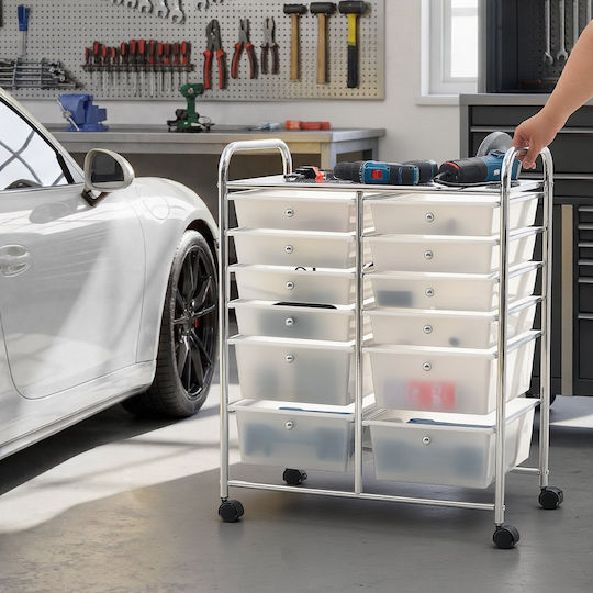 Vevor Metallic Grey Kitchen Trolley