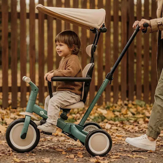 Petite & Mars Turbo Tricicletă pentru copii cu mâner pentru părinți 5 în 1 pentru 1.5+ ani Albastră