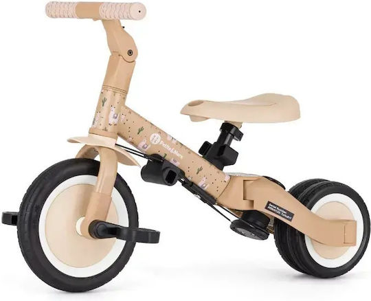 Petite & Mars Turbo Tricicletă Convertibilă cu Mâner pentru Părinți 5 în 1 pentru 1.5+ Ani Bej 613365