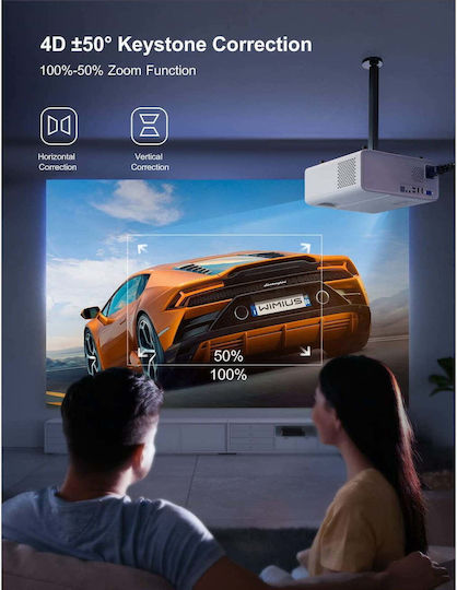 Wimius W7 Mini Proiector LCD Full HD Lampă LED cu Wi-Fi