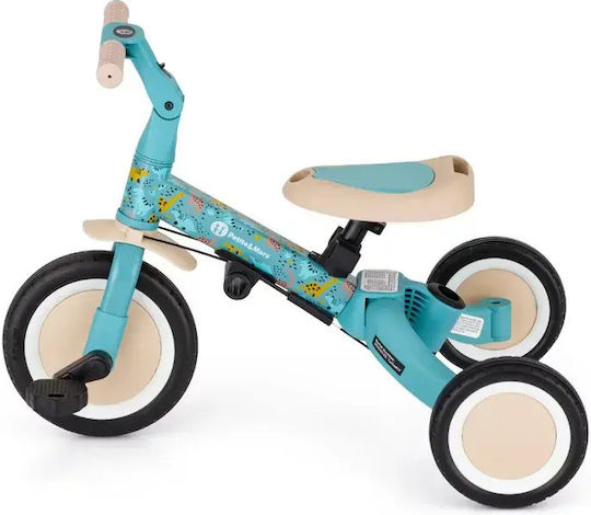 Petite & Mars Turbo Tricicletă Convertibilă cu Mâner pentru Părinți 5 în 1 pentru 1.5+ Ani Turcoaz 613383
