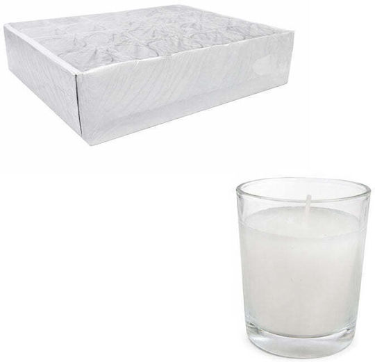 White Glass Tealight Candle