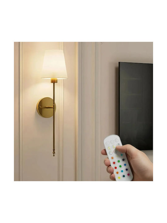 Modern Wall Lamp with Integrated LED and Warm White Light Gold Modern Wall Lamp with Integrated LED and Warm White Light Gold