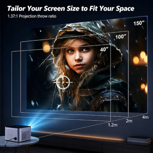 Proiector LCD Full HD cu Lampă LED cu Wi-Fi și Difuzoare Încorporate ED743