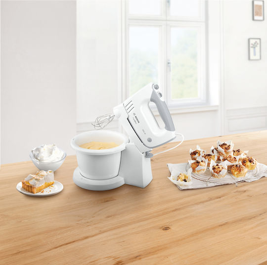 Bosch Μίξερ με Πλαστικό Κάδο 1.5lt Λευκό 450W