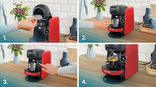 Bosch Pod Coffee Machine Tassimo Pressure 15bar Red