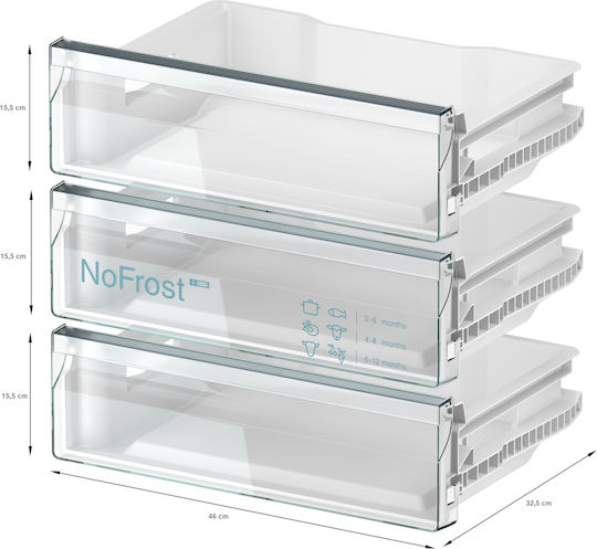 Bosch Вграден Вертикален Фризер 85лт NoFrost