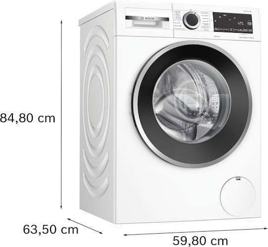 Bosch Washer Dryer 10.5kg/6kg Steam 1400 Rounds