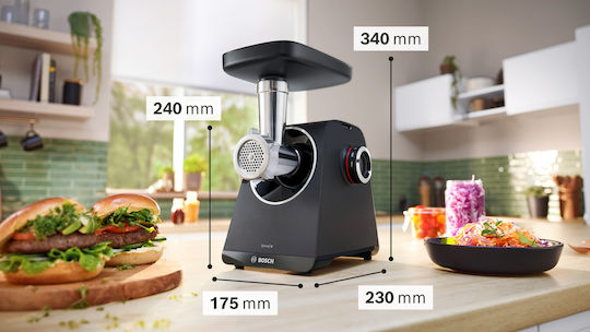 Bosch Μηχανή Άλεσης Κιμά 1900W Μαύρη