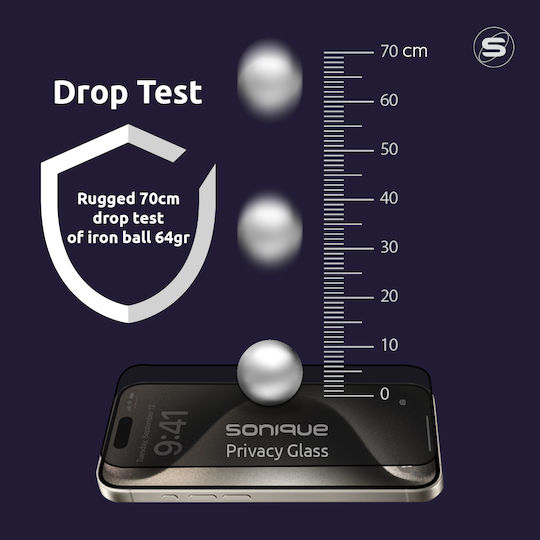 Privacy Glass Sonique Premium Series HD Full Cover 9H Xiaomi Poco X8 Pro Max 5G Черен