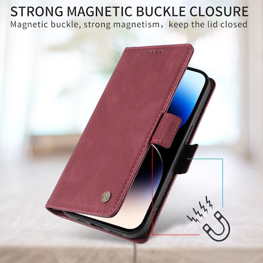 Yikatu Burgundy Wallet (Moto G47)