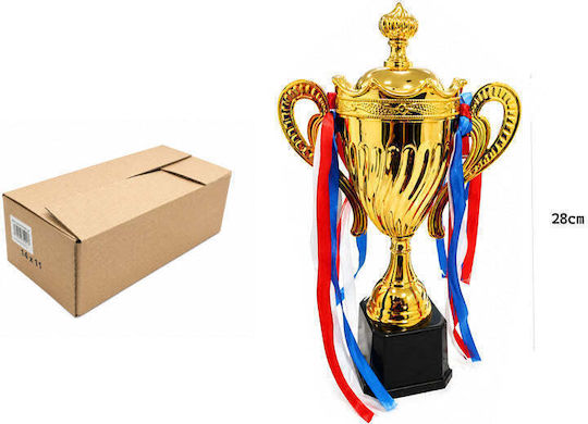Gold Trophy Cup Award Ribbons 28cm