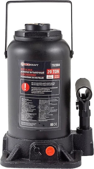 Forcekraft Hydraulic Bottle Jack with Lifting Height up to 44.5cm and Load Capacity up to 20 Tons