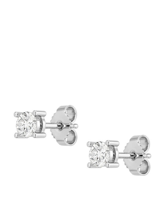 Ohrringe aus Weißgold 14K mit Diamant