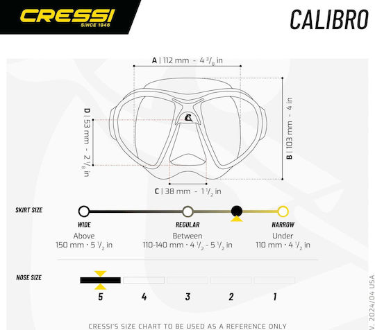 CressiSub Calibro Black Silicone Diving Mask