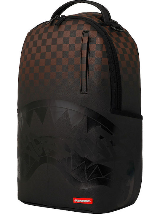 Sprayground Ученическа Раница с Джоб за Бутилка Brown Check Ghost Drip 29 x 15 x 45см