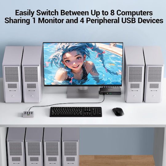 Vertiv X002D6CVCR KVM & Data Switch με DisplayPort / USB / USB 3.0 / Audio / USB 2.0