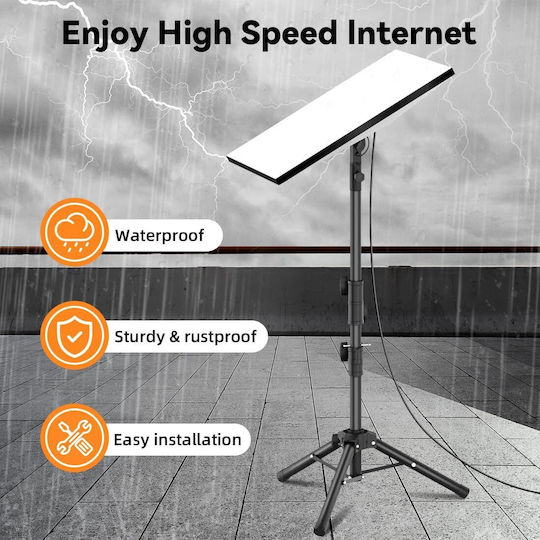 Starlink Gen 3 Suport Antenă Reglabil Trepied 90–180° Înălțime 134 Cm Oțel Inoxidabil Ultra-stabil Cu țăruși Portabil Camping Curte Călătorie