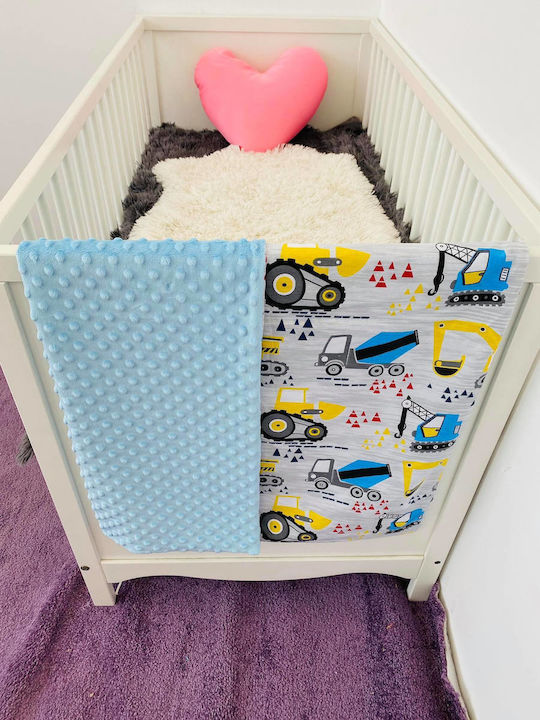 Nursery Swaddling Blanket Blue 80x90cm