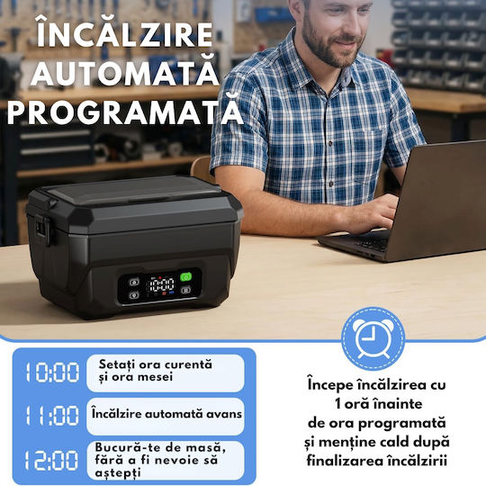 Qova Ηλεκτρικό Δοχείο Φαγητού Inox Θερμός Γκρι 1.5lt
