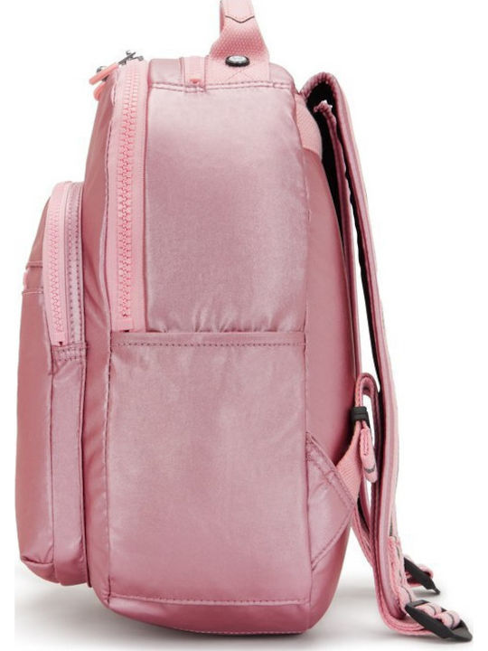 Kipling School Backpack with Water Bottle Holder Pink 14L 25.5 x 16 x 35cm