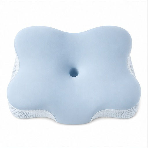 Medizinisches Nackenkissen Memory-Schaum 64x38x13cm Weiß