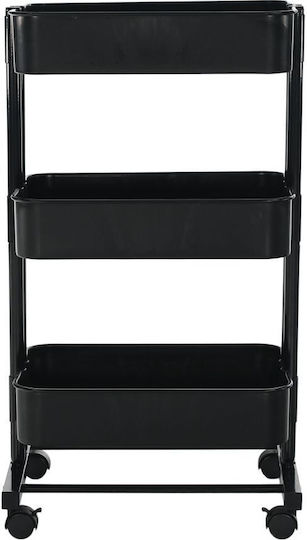 Kitchen Trolley Black 45x37x77cm