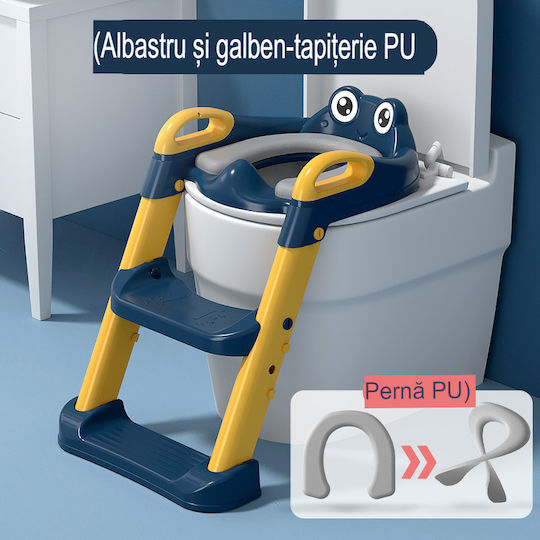 Summer Baby Scaun de toaletă pentru copii mici Albastru cu Mânere