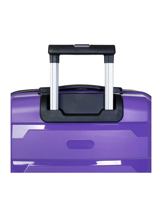 Seagull Large Hard Purple Travel Suitcase Height 76cm